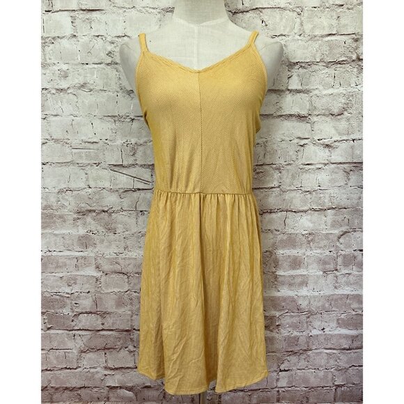 Universal Thread Dresses & Skirts - Universal Thread Dress Squash Yellow Sundress Striped Spaghetti SMALL Rayon NEW